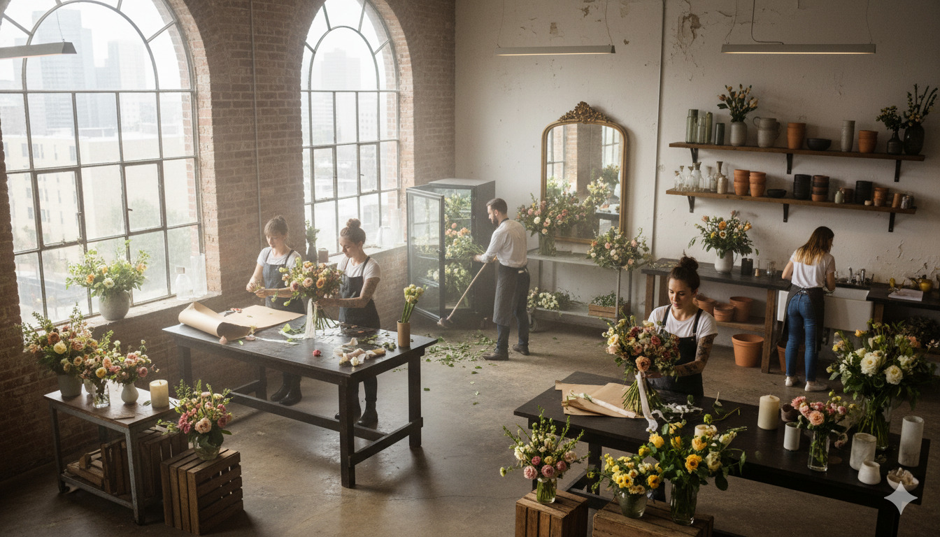 Inside the Handmadestoreal floral design studio